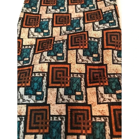 Ermenegildo Zegna Mr Sid Geometric Squares 100% Italian Silk Classic Neck Tie - Picture 2 of 6